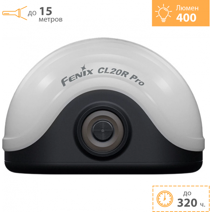 Фонарь FENIX CL20R Pro черный 400 люмен + Подарок CL20RProbk
