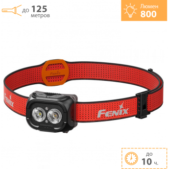 Фонарь налобный FENIX HL18R-T V2.0 черный + Подарок